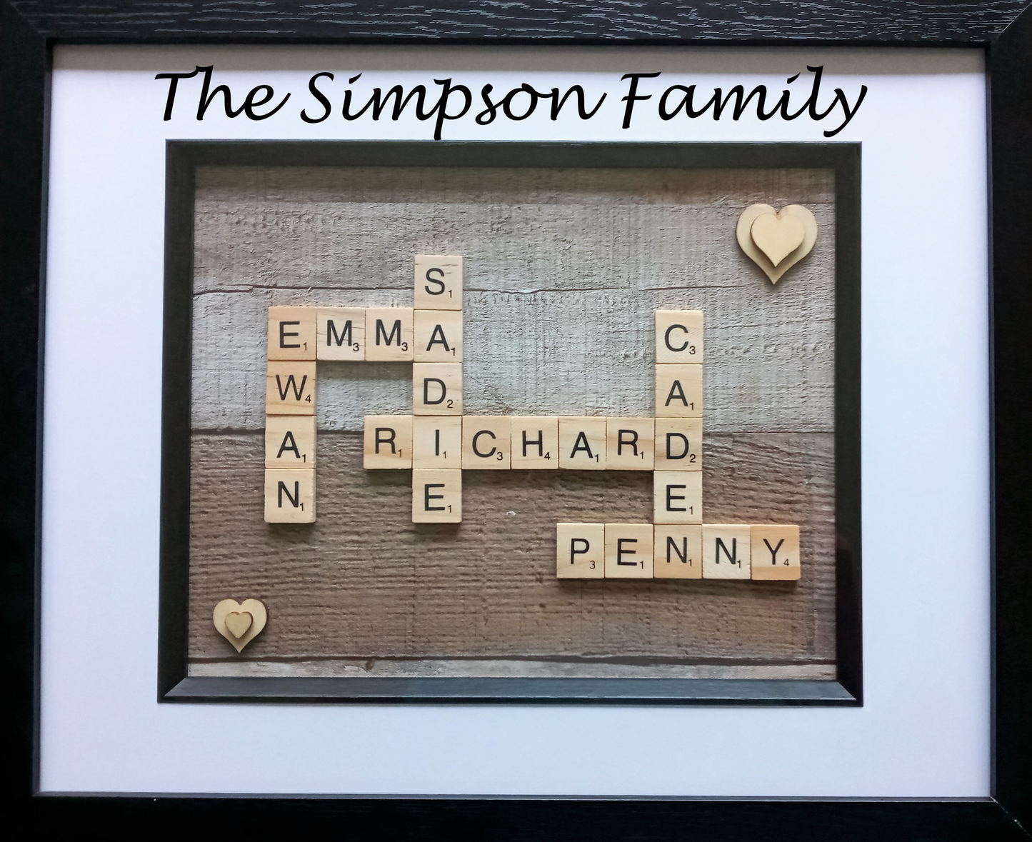 Family Scrabble Art 6 Names