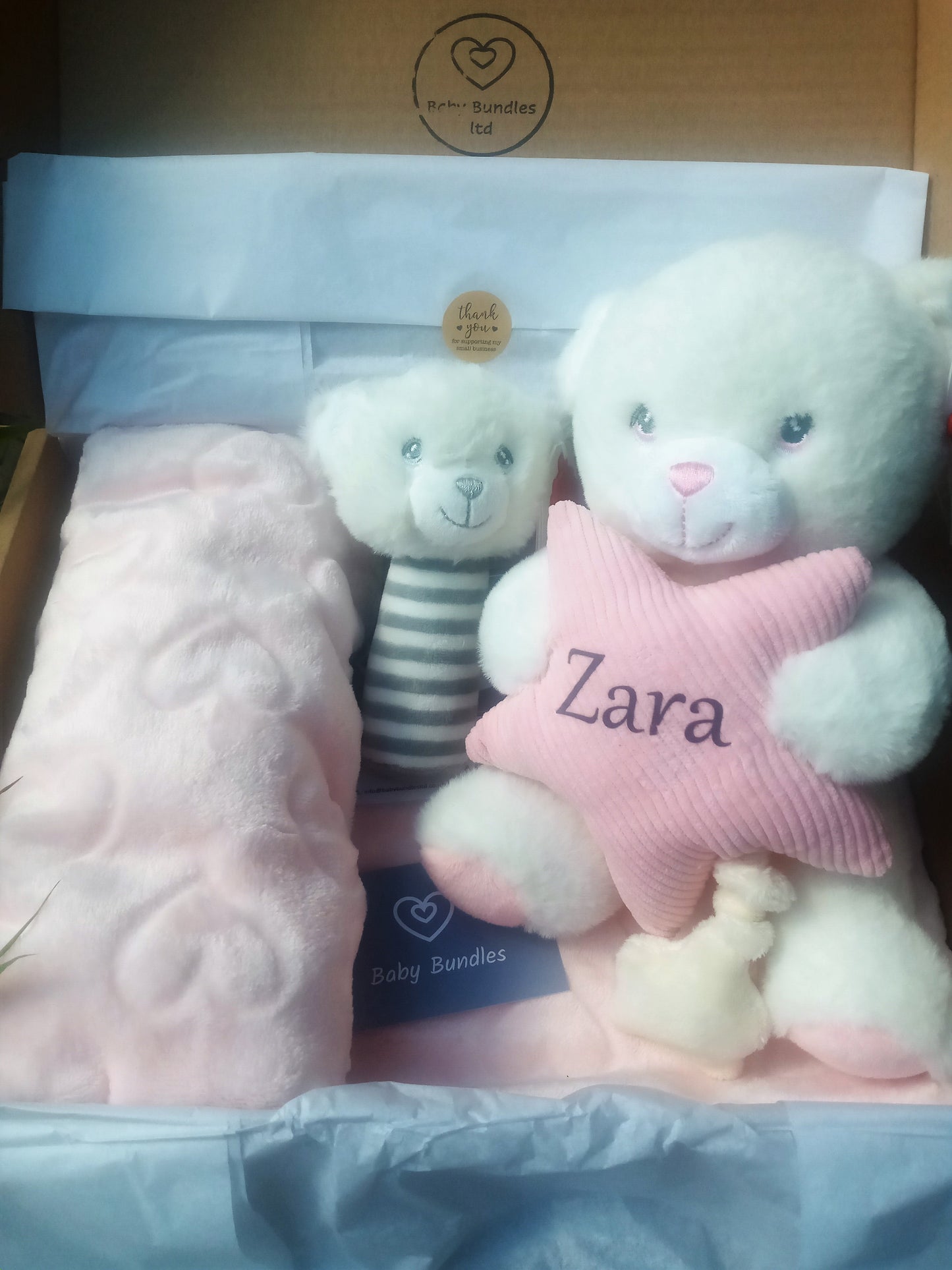 Personalised Lullaby Bear Bundle (Pink)