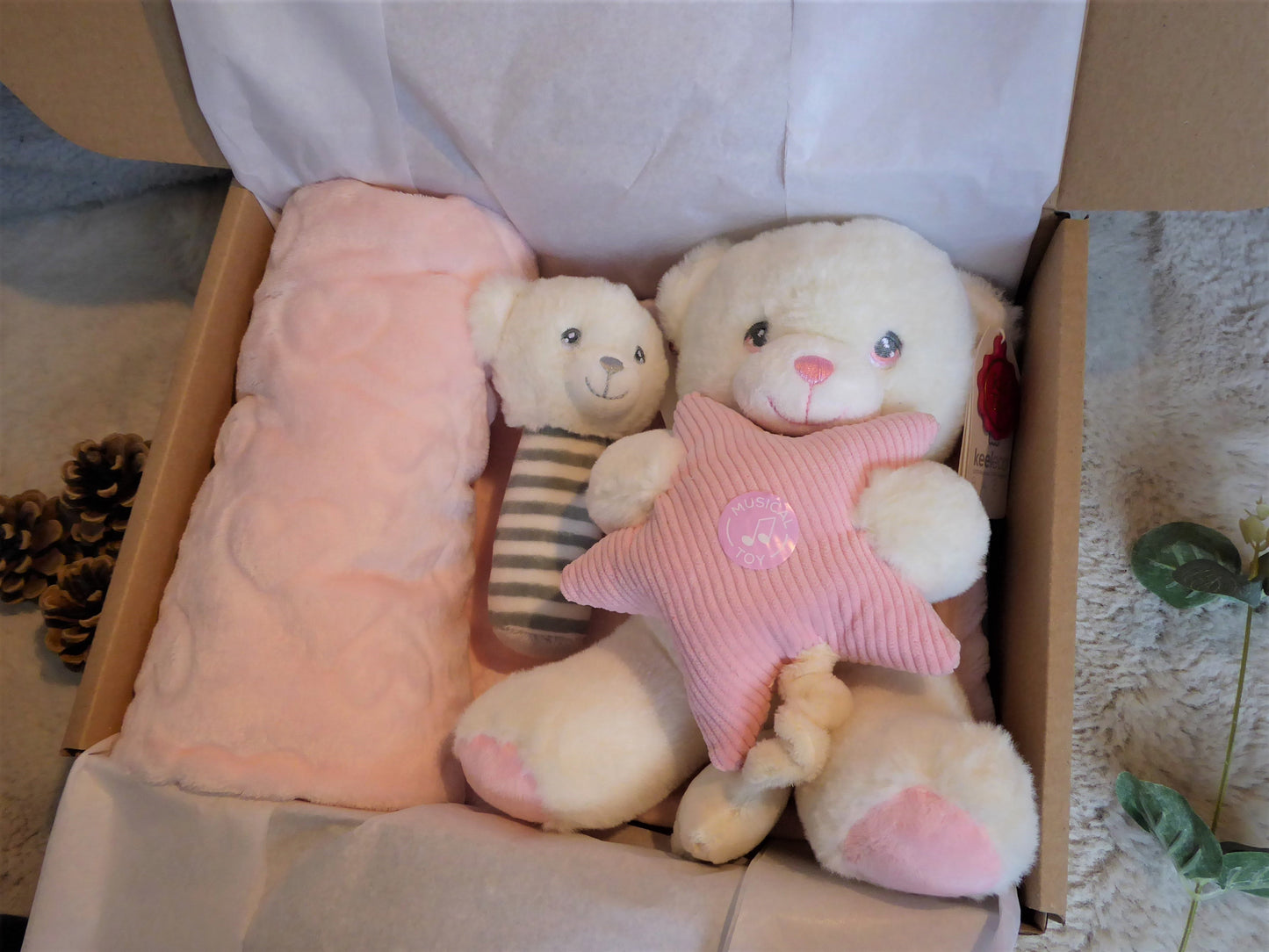 Personalised Lullaby Bear Bundle (Pink)