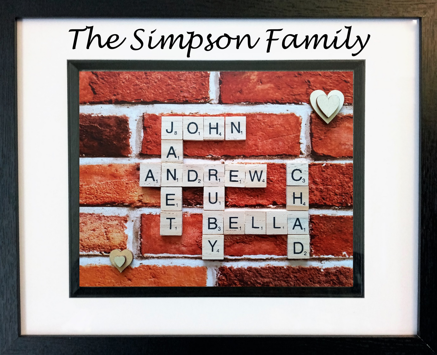 Family Scrabble Art 6 Names