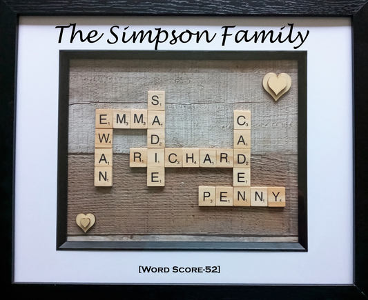 Family Scrabble Art 6 Names