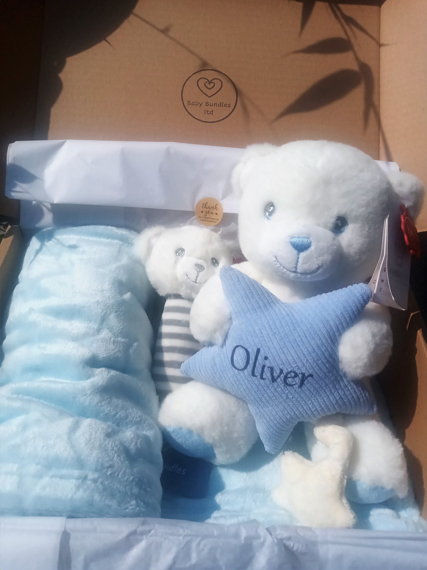 Personalised Lullaby Bear Bundle (Blue)